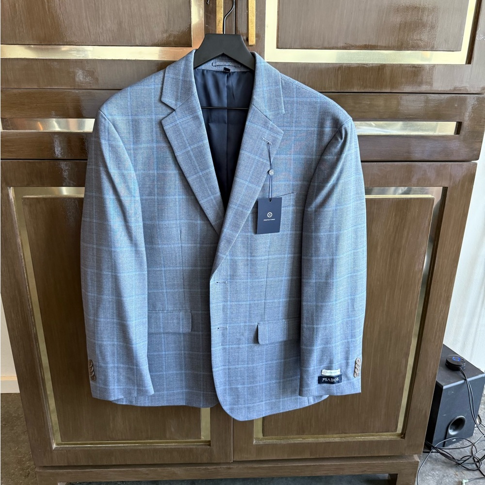 Men's Gray & Blue Blazer